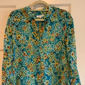 Equipment Silk Floral Blouse